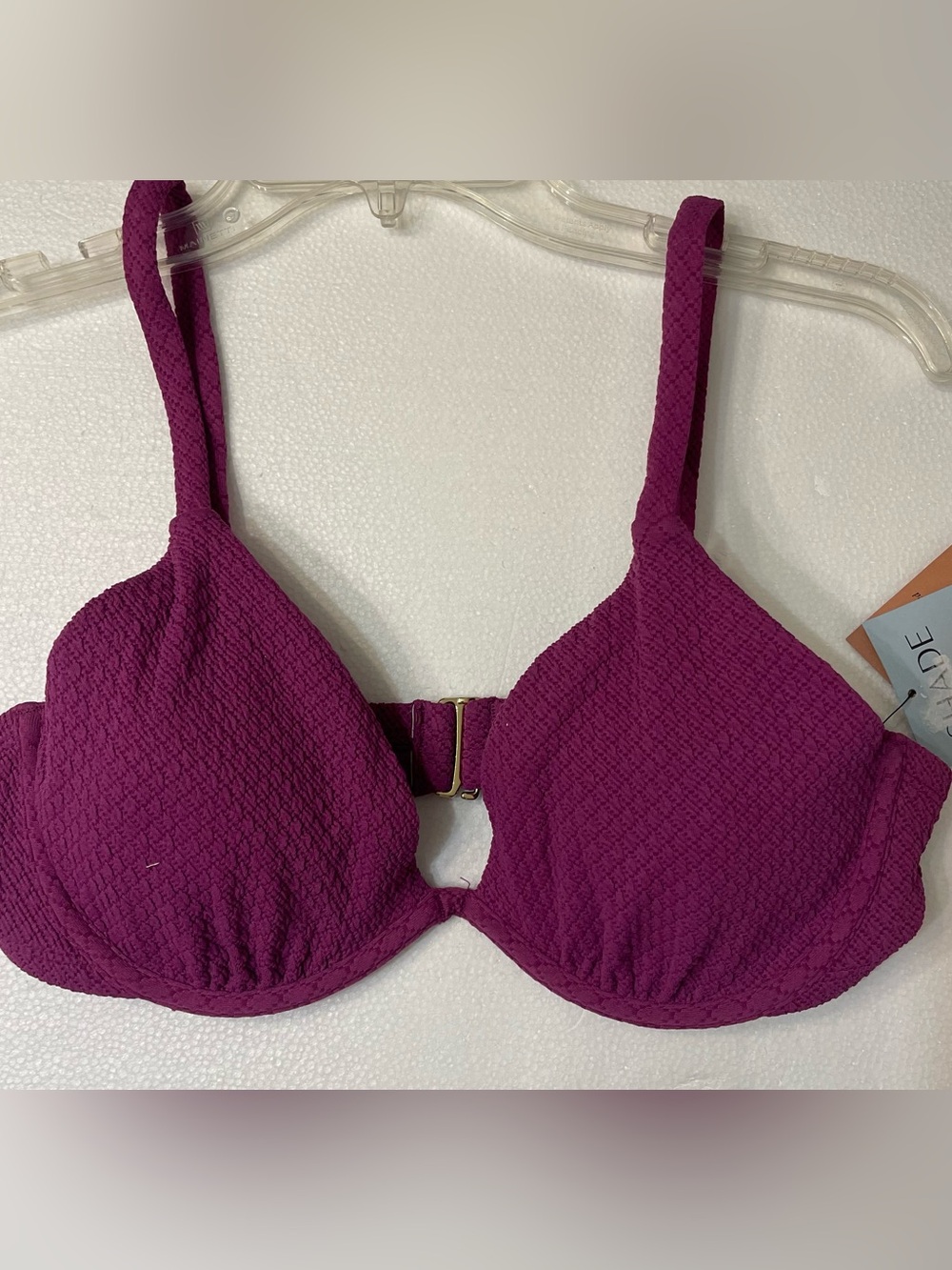 Shade & Shore Raspberry Textured Underwire Bra
